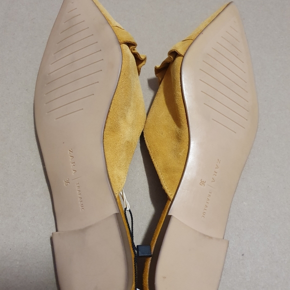 Zara Women's Leather flat sandals - Size 36 - New - Picture 3 of 11